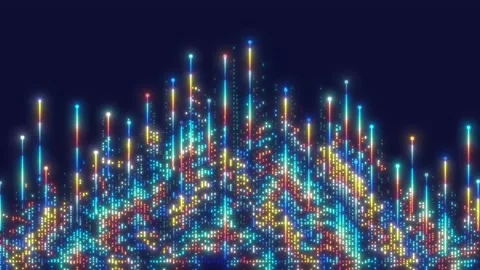 Abstract shapes forming circuit board design Technology Stock Footage 315422201