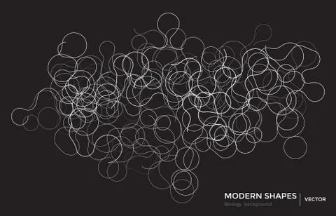 Abstract shapes geometric background science technology Stock Illustration