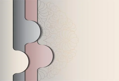 Abstract shapes on gray background. Stock Illustration