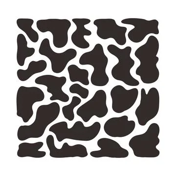 Abstract Shapes Hand drawn, Vector Geometric flat clipart, white background Stock Illustration