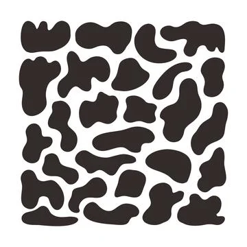 Abstract Shapes Hand drawn, Vector Geometric flat clipart, white background Stock Illustration