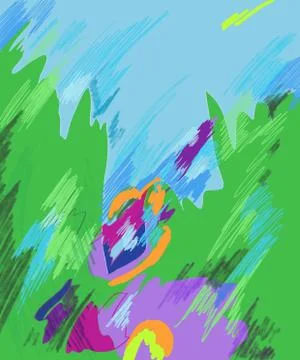 Abstract shapes landscape Stock Illustration