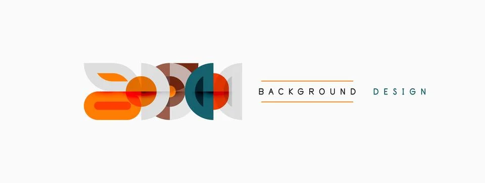 Abstract shapes, lines, colors create modern design element. Minimalist Иллюстрация
