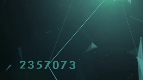 Abstract shapes motion with random numbers Vídeo Stock 231416593