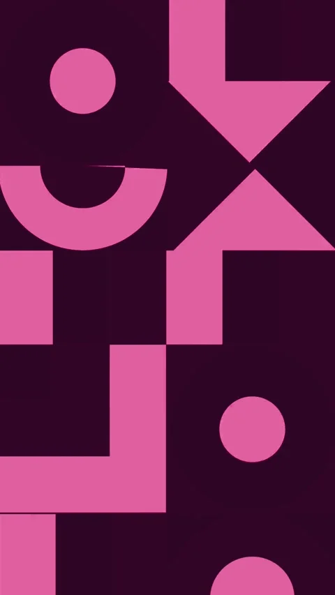 Abstract shapes moving with geometric motion. Video stock 335705074