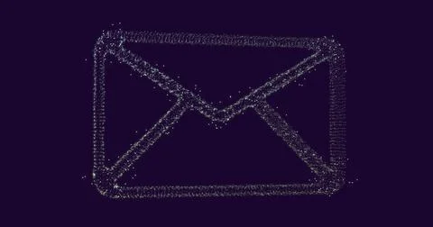 Abstract shapes moving in a hypnotic motion against a purple background Stock Illustration