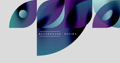 Abstract shapes overlap, creating dynamic gradient effect. Minimalist design Stock Illustration