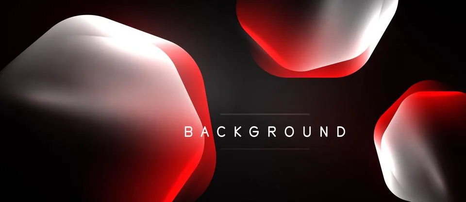 Abstract shapes overlap, creating dynamic red, white gradients. Dark backgrou 스톡 일러스트