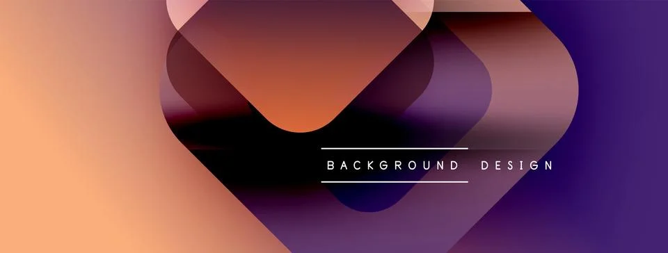 Abstract shapes overlap, creating gradient color flow. Modern design elements イラスト素材