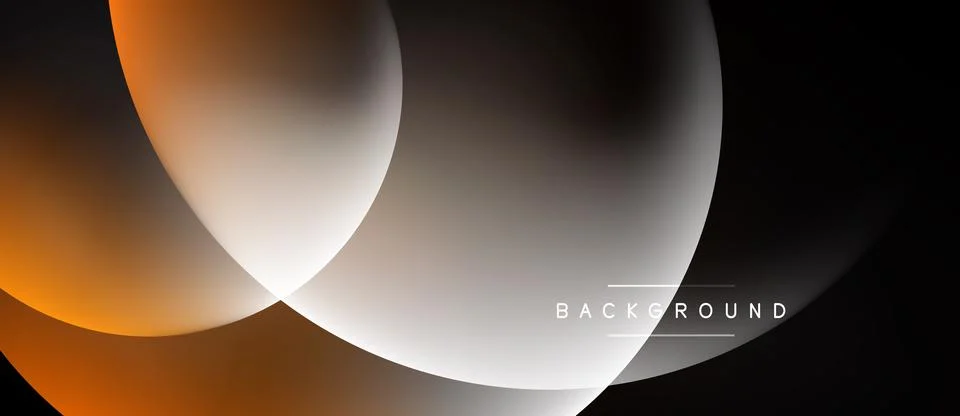Abstract shapes overlap, creating gradient effect. Warm colors blend into coo Ilustración de archivo