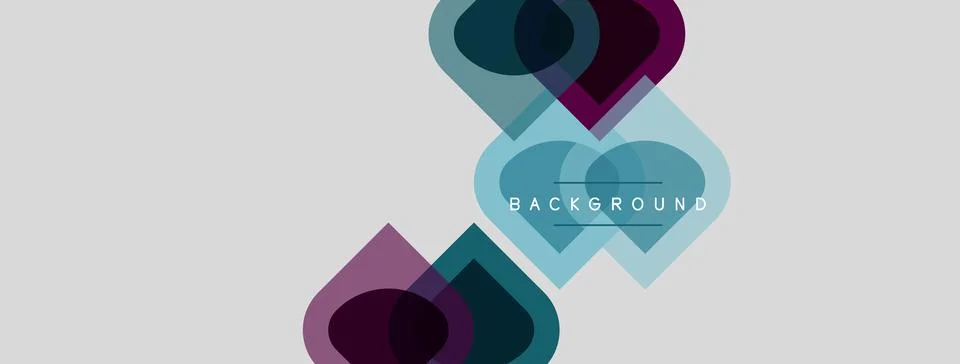 Abstract shapes overlap, creating layered visual effect. Soft colors dominate イラスト素材