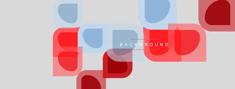 Abstract shapes overlap, creating layered visual effect. Light gray backdrop イラスト素材