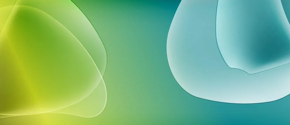 Abstract shapes overlap, creating soft gradients. Colors blend from yellowgreen Stock Illustration
