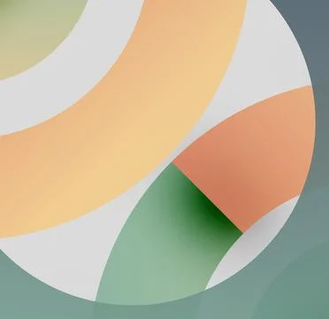 Abstract shapes overlap, creating soft color gradients. Beige, green, peach Stock Illustration