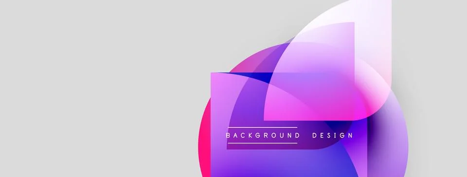 Abstract shapes overlap, creating vibrant gradient effect. Modern design Stock Illustration