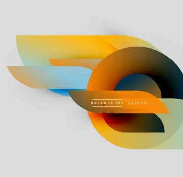 Abstract shapes overlap, creating vibrant color gradients. Modern design Stock Illustration