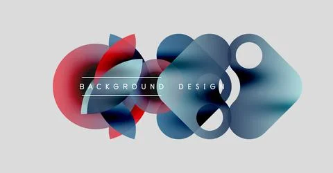 Abstract shapes overlap, creating vibrant color blends. Modern design elements Stock Illustration