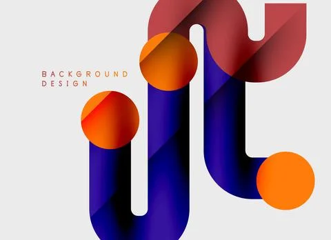 Abstract shapes overlap, creating vibrant color gradients. Modern design Stock Illustration