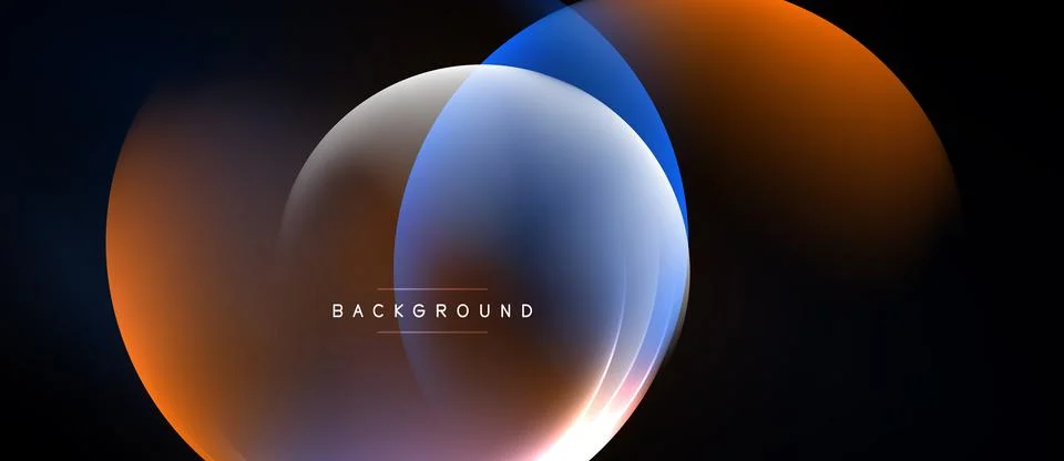 Abstract shapes overlap, creating vibrant color gradients. Background feature Stock Illustration