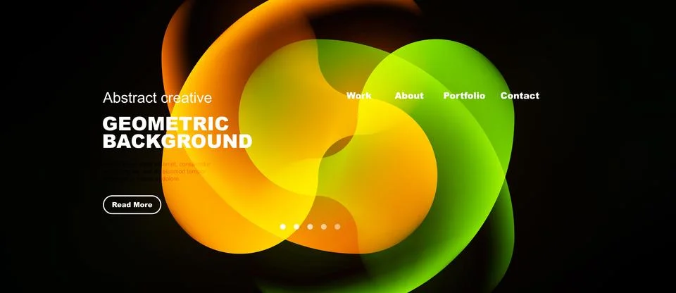 Abstract shapes overlap, creating vibrant color gradients. Minimalist design 스톡 일러스트