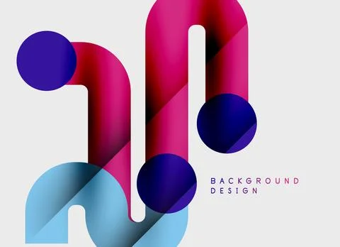Abstract shapes overlap, creating vibrant color gradients. Modern design with 스톡 일러스트