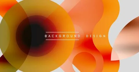 Abstract shapes overlap, creating warm color gradients. Modern design elements Stock-Illustration