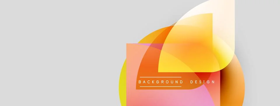 Abstract shapes overlap, creating warm color gradients. Text reads background Stock Illustration