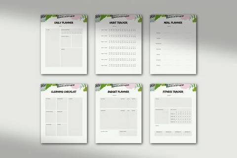 Abstract Shapes Planner Bundle Set Stock Illustration