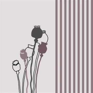 Abstract shapes with plants vector Illustrazione stock