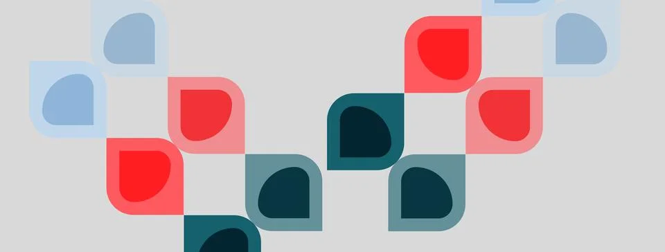 Abstract shapes, rounded squares, varying colors. Minimalist design, simple 스톡 일러스트