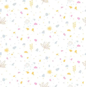 Abstract shapes seamless pattern. Background for paper wrap, textile, package Illustrazione stock