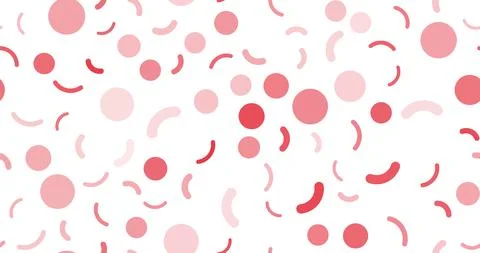 Abstract shapes seamless pattern background made of set of circles. Ornament  Stock Illustration