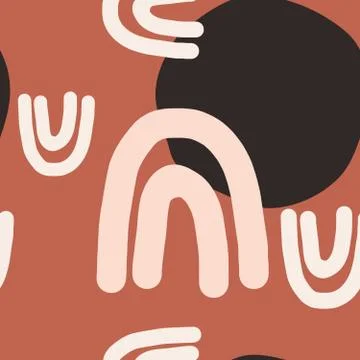 Abstract Shapes Seamless Pattern Stock Illustration