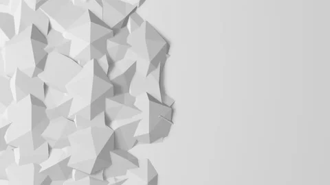 Abstract shapes of triangles on white background move Stock Footage 146771879