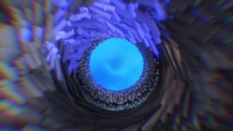 Abstract Shapes Tunnel Stock-Footage 240940032