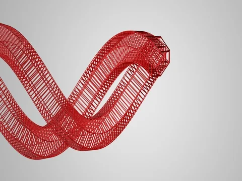 Abstract shapes twisting, seamless loop Stock Footage 77616426