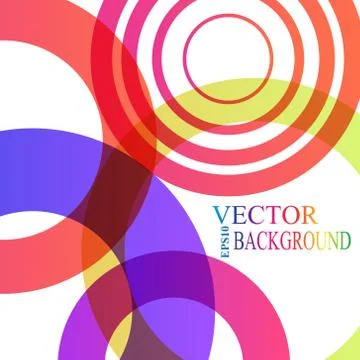 Abstract shapes vector background colorful bubbles Illustrazione stock