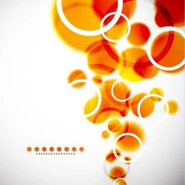 Abstract shapes vector background: orange bubbles Stock Illustration