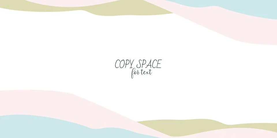 Abstract Shapes Vector Frame Background with Copy Space. Spring colors Delica Stock Illustration