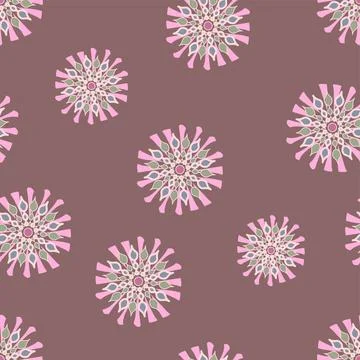 Abstract Shapes Vector Repeat Pattern In Muted And Candy Pinks Illustrazione stock
