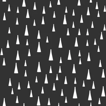 Abstract shapes vector seamless pattern on black Stock Illustration