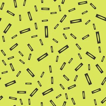 Abstract shapes vector seamless pattern on yellow Stock Illustration