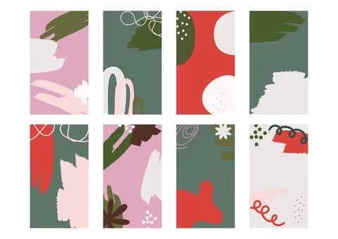 Abstract shapes vertical background template for social media stories and p.. Stock Illustration