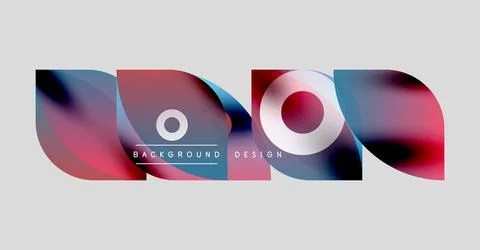 Abstract shapes, vibrant colors, dynamic composition. Modern design elements Illustrazione stock