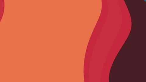 Abstract shapes in warm tones with flowing curves in orange, red, and dark bu 库存插图