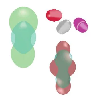 Abstract shapes on white Stock Illustration