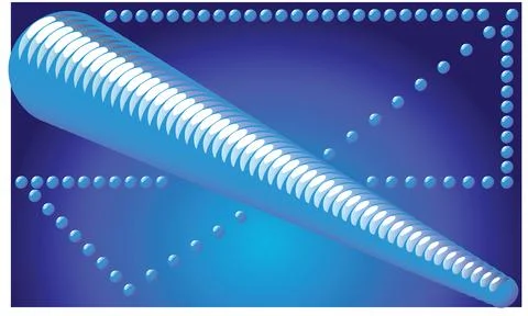 Abstract share of circle on blue surface Illustrazione stock