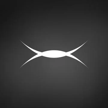 Abstract sharp curves logo concept. Can be used as U and A letters vector. Ve Illustrazione stock