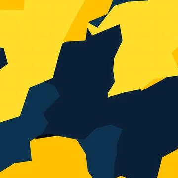 Abstract Sharp Geometric Background with Navy Blue and Yellow Jagged Shapes, Illustrazione stock