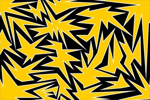 Abstract Sharp Shape Pattern Background in Yellow and Black JPG-EPS Stockillustratie